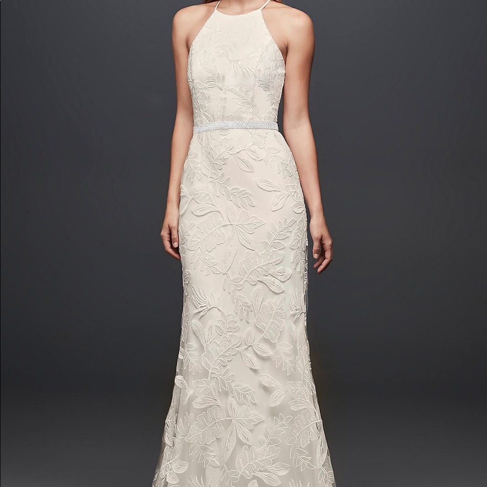 David’s Bridal size 4 halter Lacey wedding gown